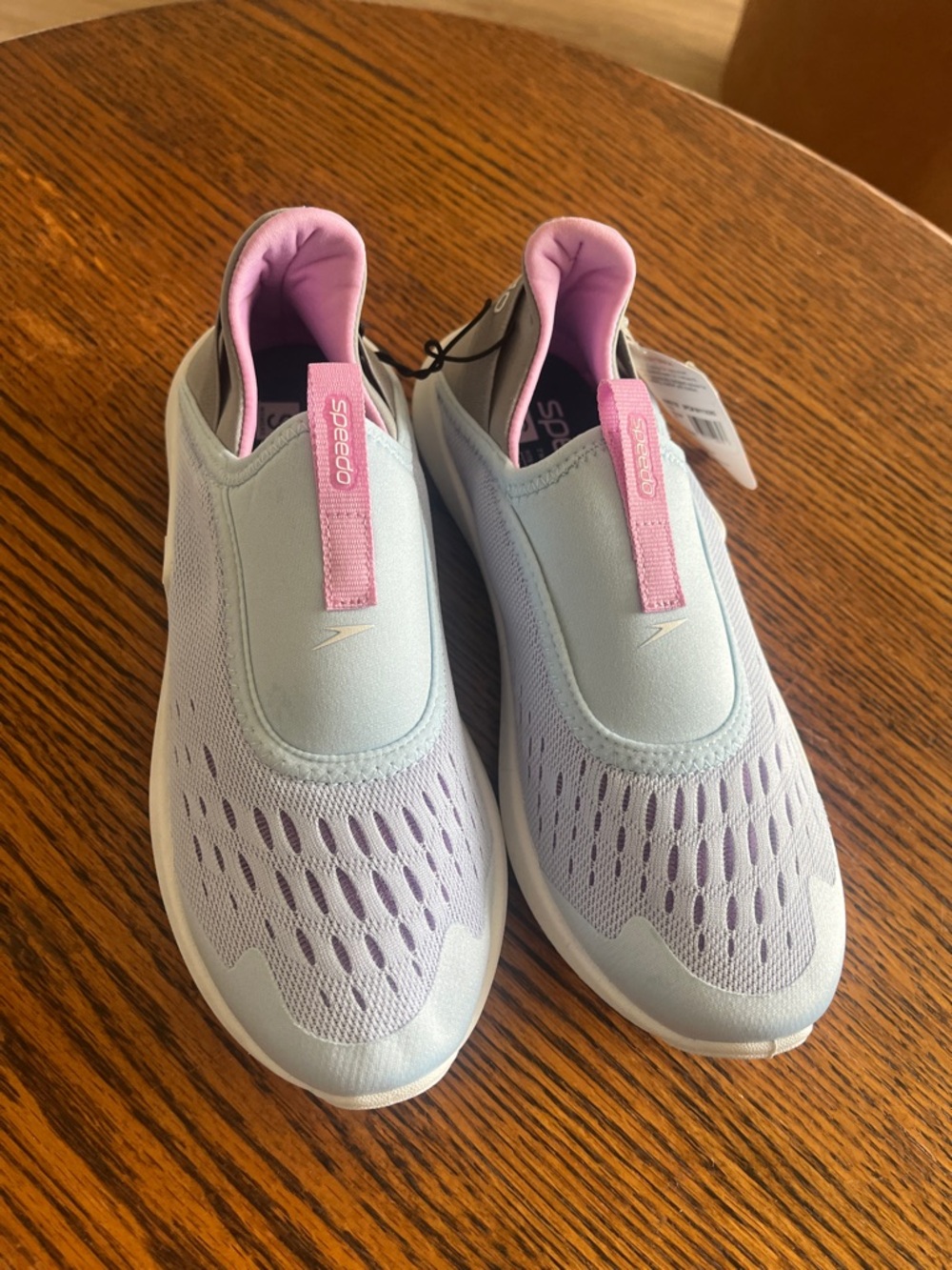 Speedo Kids Light Blue and Pink Slip-On Water Shoes